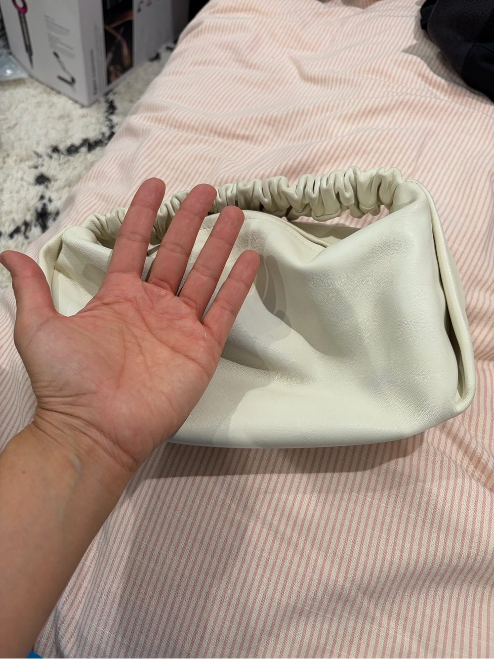 Alexander Wang Cream Ruched Mini Shoulder Bag - Picture 6 of 6
